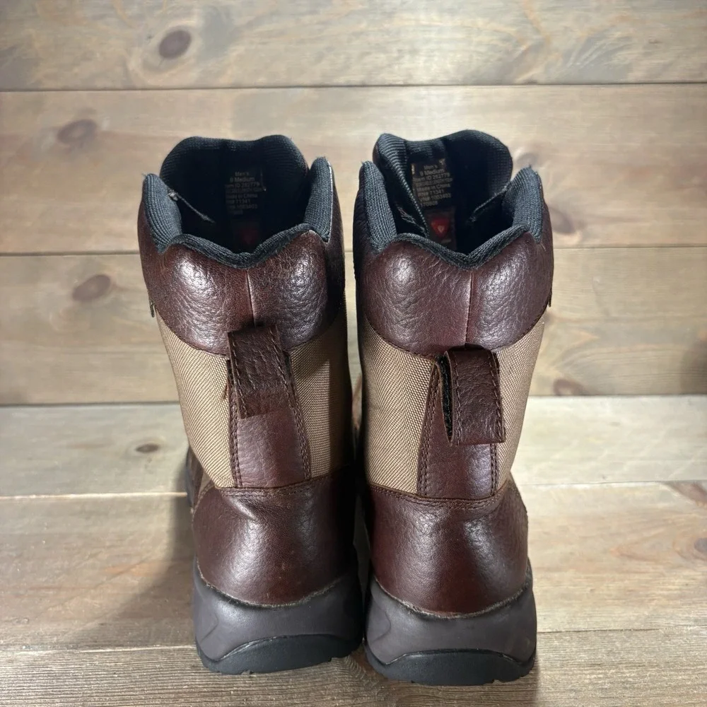 ll bean technical upland mens size 9 shoes brown leather waterproof boots